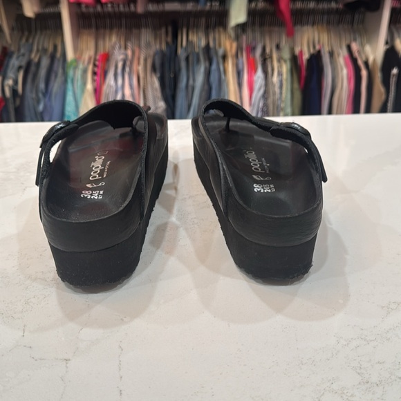 Papillio Birkenstock Black Wedge Sandals - Picture 3 of 5